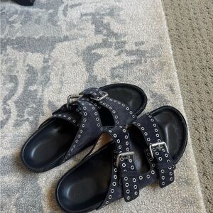 Isabel Marant Lennyo Studded Leather Slides